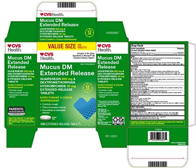 carton - CVS GuaifDM 600mg 30mg 100ct carton